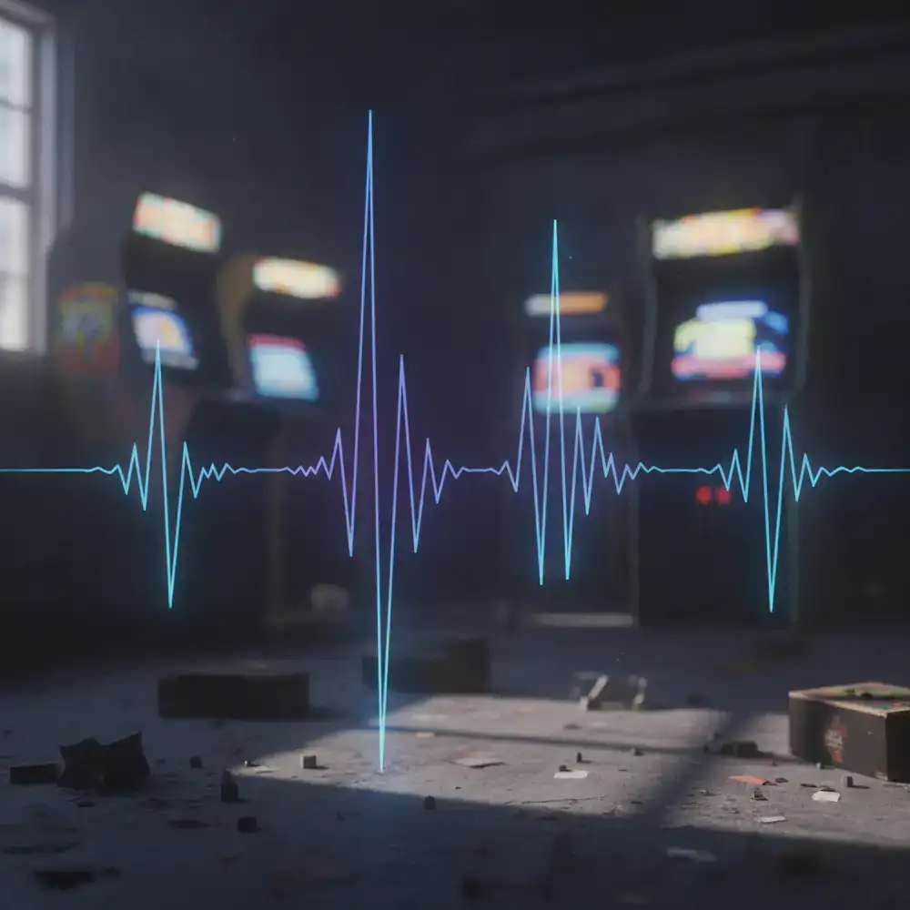 Audio waveform showing impact sounds